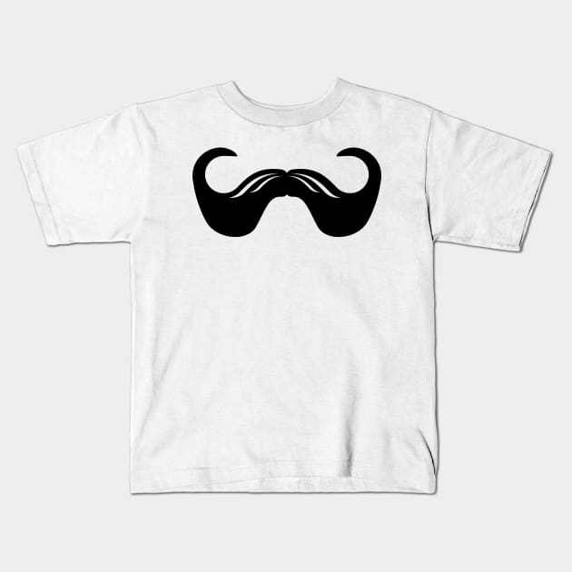 Imperial Moustache Kids T-Shirt by THP Creative